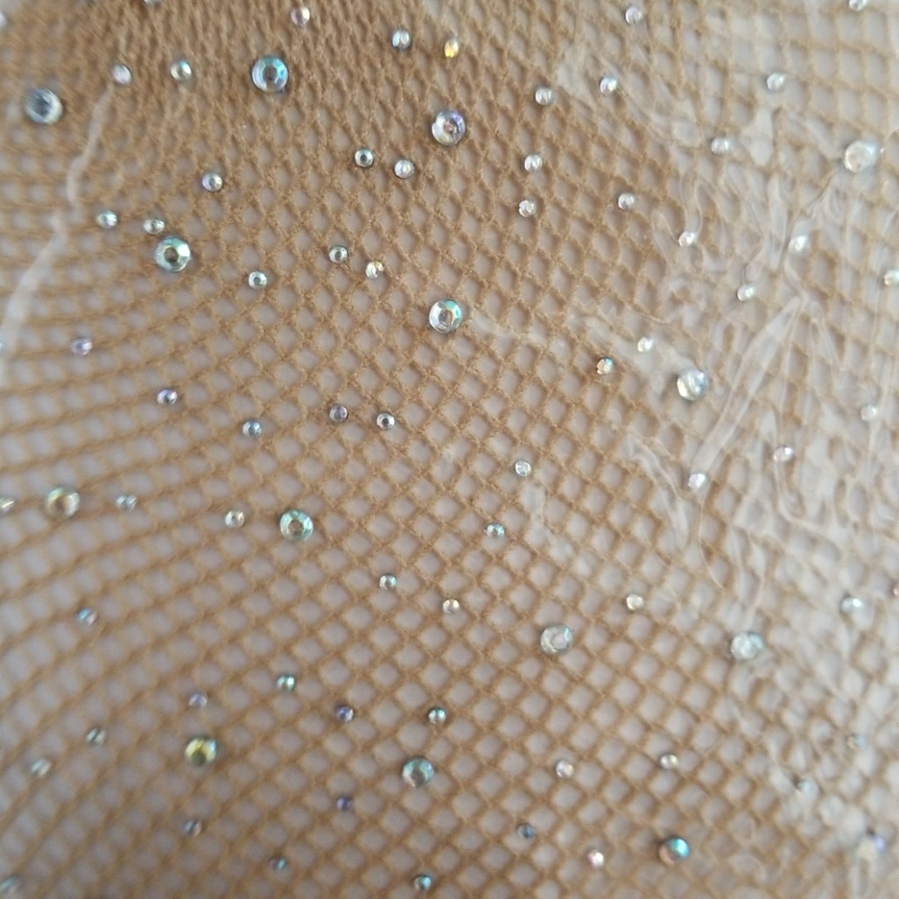Crystal Sparkle Fishnet Stockings - Picture 4 of 6